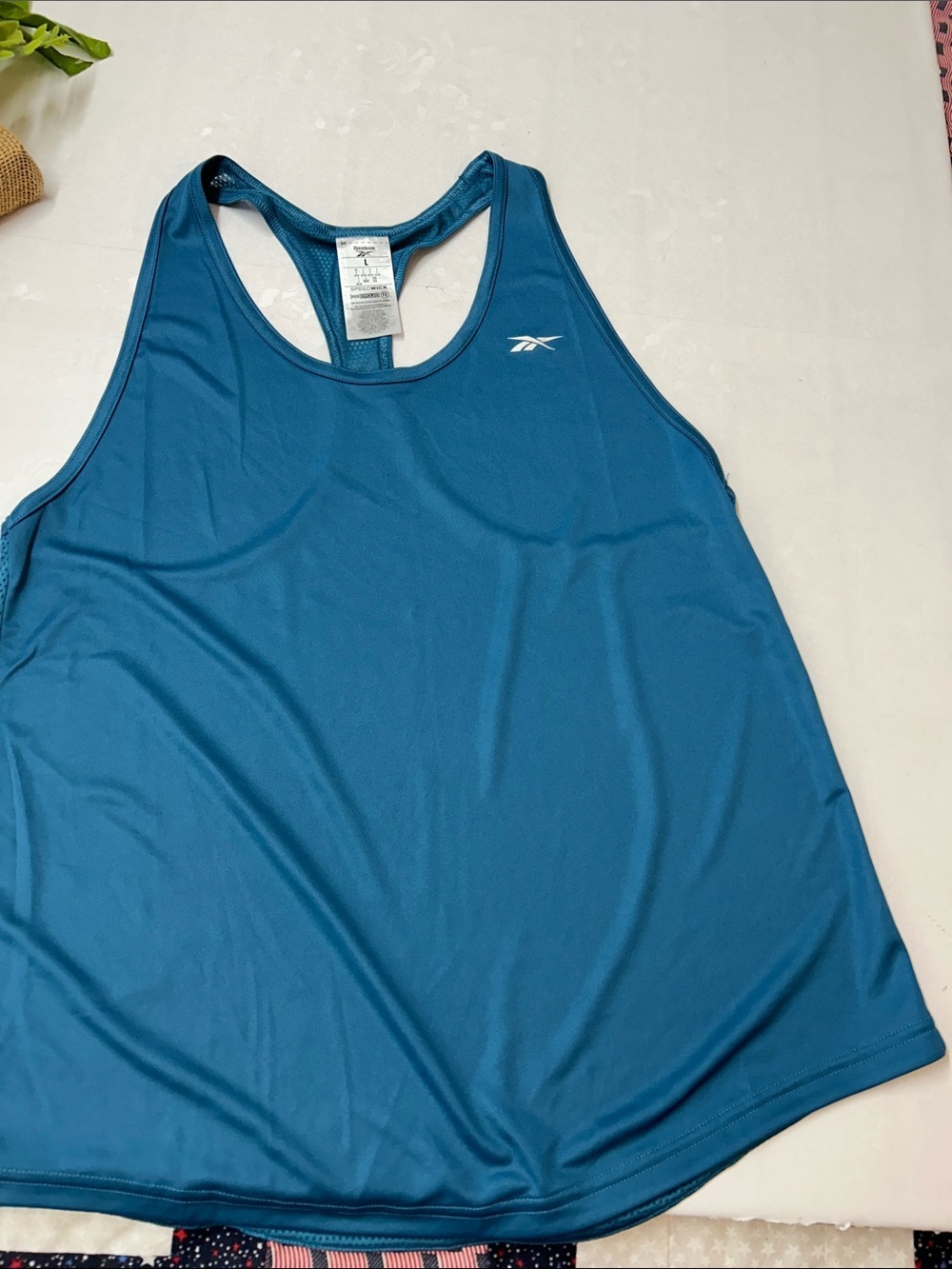 Reebok Women's Deep Teal Performance Racerback Tank
